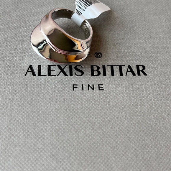 ALEXIS BITTAR FINE COLLECTION 925 STERLING SILVER MARQUIS RIDGED RING BRAND NEW - Picture 13 of 16